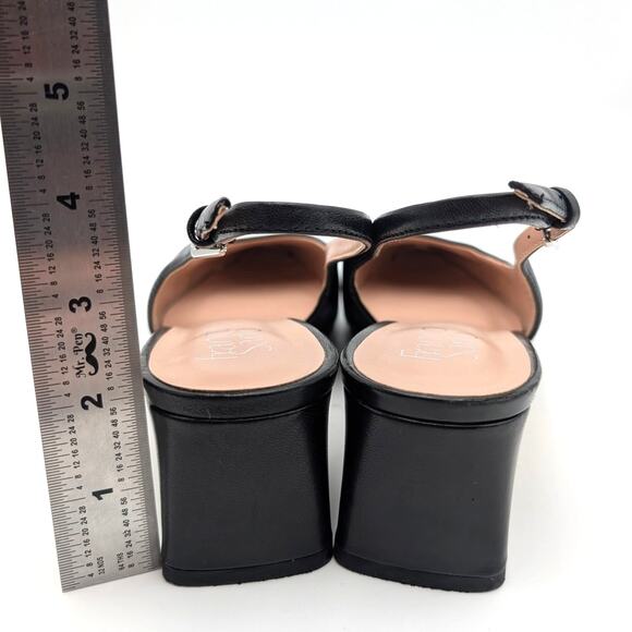 Franco Sarto Jacer Block Heel Slingback Pump Women's Black Size US9M EU40 - Picture 4 of 12
